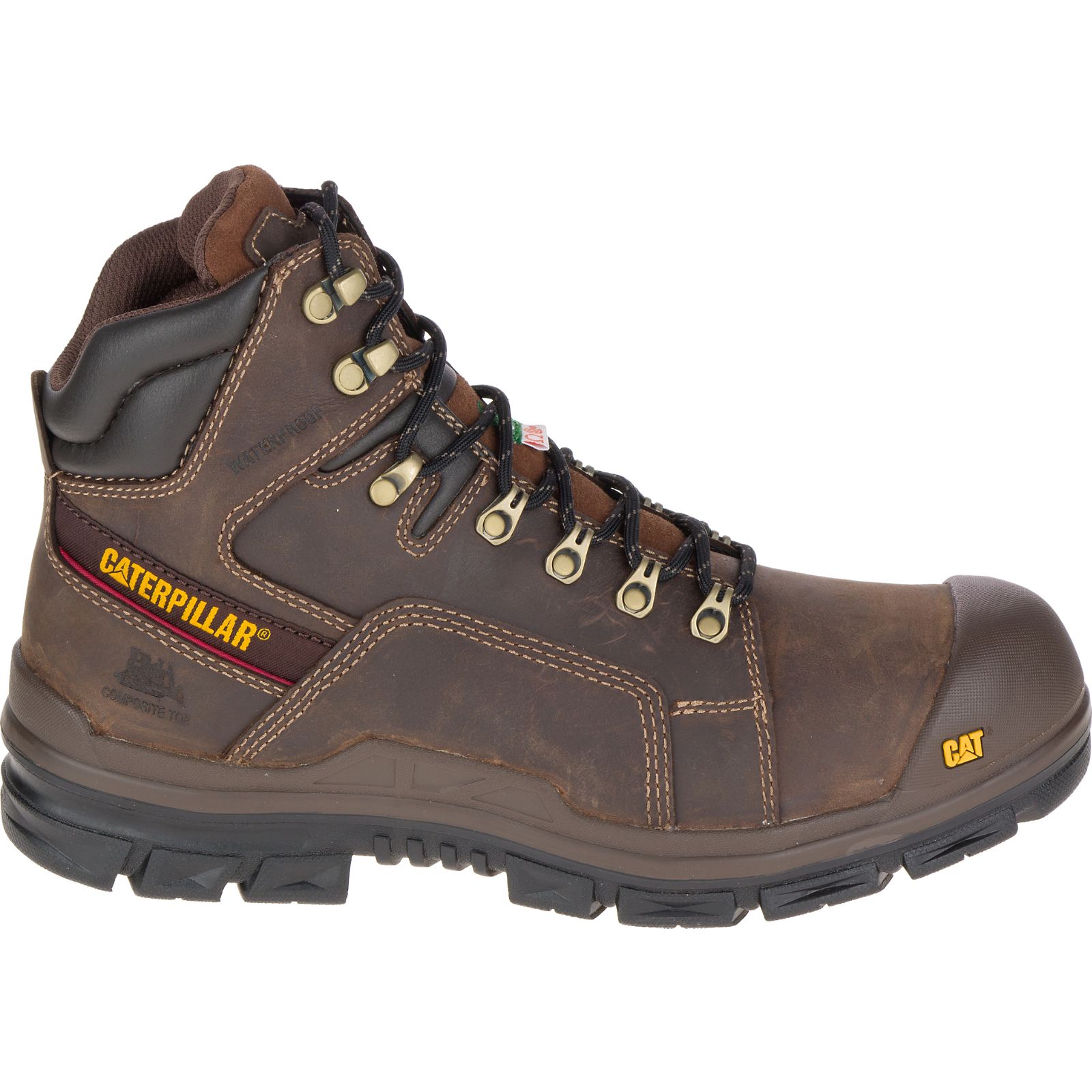 Caterpillar Boots South Africa - Cat Men's Struts Waterproof Tx Csa Nt Work Boots Dark Brown TF9521086